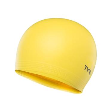 Imagem de TYR Touca de natação de látex para mulheres e homens - chapéu de natação de treinamento e recreação com uma estrutura de látex durável - ajuste hidrodinâmico