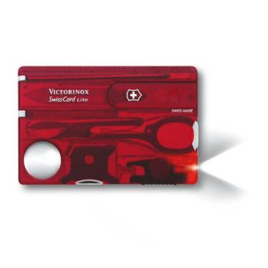 Imagem de Swisscard Suiço 13 funções Victorinox Lite Vermelho Translúcido 0.7300
