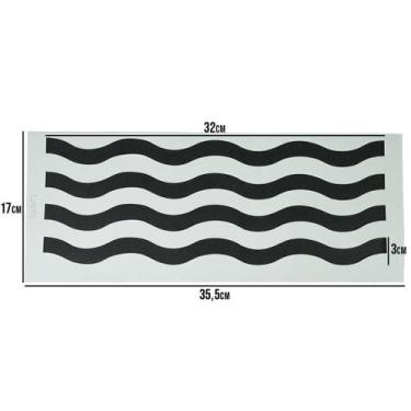 Imagem de Stencil para Decoração Ondas - GMEZN956 - Prime Chef