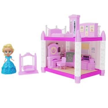 Imagem de GGB Plast Casinha de Boneca Quartinho da Princesa 39 Peças Rosa