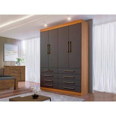 Imagem de Guarda-Roupa 4 Portas 8 Gavetas Cinam/Graft Mônaco 1.6 D`Doro