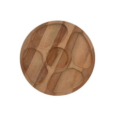 Imagem de Petisqueira Tramontina com rebaixe madeira Jatobá