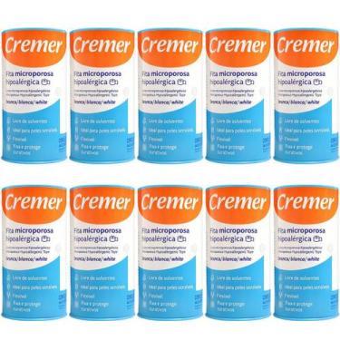 Imagem de Fita Micropore Branco 10cm x 10m  Kit com 10 Unidades Cremer