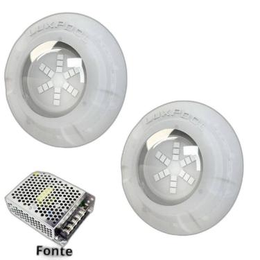 Imagem de Kit Iluminação Branco Piscina 32M 2 Leds Com Fonte Luxpool