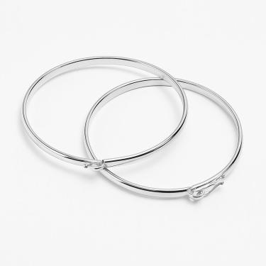 Imagem de Bracelete Feminino Prata 925 Com Fecho Amaré Tamanho 4mm