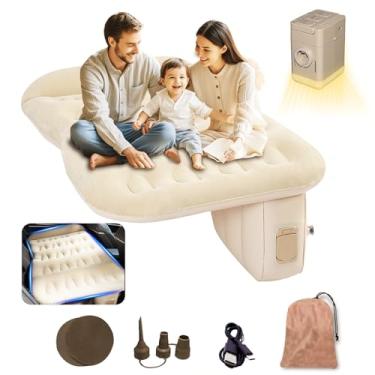 Imagem de doietc Colchão inflável traseiro 2024 atualizado para SUV, superfície inflável portátil, bomba de carregamento integrada com função inflar-esvaziar