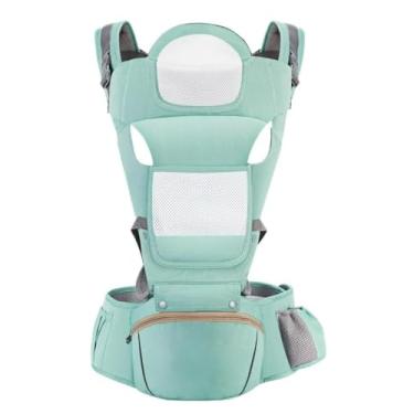 Imagem de Canguru Para 0-3 Anos Ergonômico 3 Em 1 Estilo Canguru Frontal Infantil Hipseat (Verde)