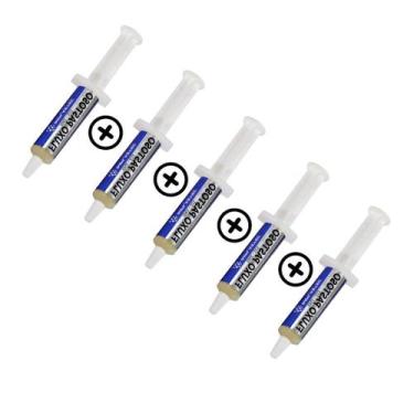 Imagem de Kit 5 Fluxo de Solda Pastoso Implastec Rma-223 Reflow Reballing 10G Se