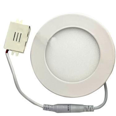 Imagem de Plafon Painel de LED Redondo de Embutir 12cm de diâmetro Bivolt (110/220V)- 6W - 6500k