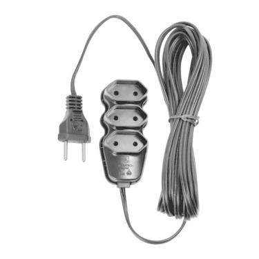 Imagem de Extensão Elétrica 3 Tomadas Pl 2x0,75 5m Preta