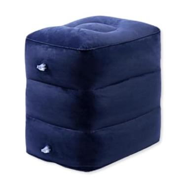 Imagem de Almofada Inflável para Viagem, Apoio para Pés e Pernas, 38x45cm, Azul Marinho