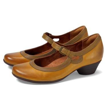 Imagem de SHODENSE Sapatos femininos retrô salto grosso Mary Jane bico redondo tira no tornozelo vestido sandálias salto bloco médio Mary Janes dois tons fivela fosca retrô conforto casamento casual feminino 4