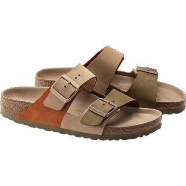 Imagem de Birkenstock Arizona Split Nu Sandcastle Khaki Hex Tênis unissex, Castelo de areia/cáqui desbotado, 41