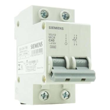 Imagem de 3X Disjuntor Siemens Bipolar Curva C 40A 50A 63A 5Sj