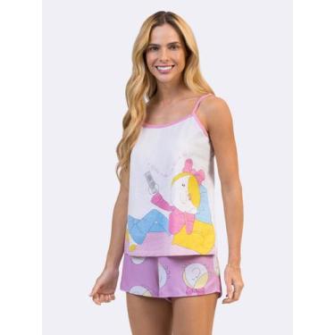 Imagem de Short Doll Bia Faces Rosa - Veggi, Branco, PP, Feminino