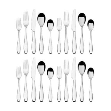 Imagem de Mikasa Conjunto de talheres Cayden Forged 18/0 de aço inoxidável 20 peças, serviço para 4