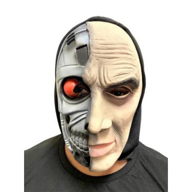 Imagem de Máscara Homem Robô Metade Robô metade Humano Fantasia - Lynx produções