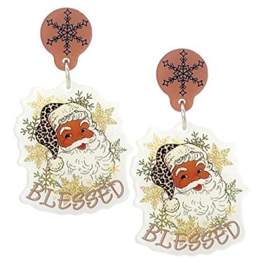 Imagem de Brincos de Natal, divertidos brincos de Natal para mulheres meninas, acessórios de roupa de festas de Natal, presentes para mulheres e meninas, Acrílico Aço inoxidável, Sem Pedra Preciosa