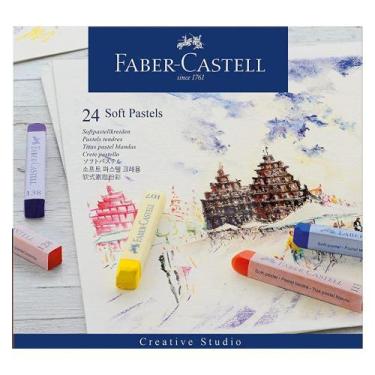 Imagem de Giz Pastel Seco Faber Castell Creative Studio Longo Soft 24 Cores - FA