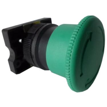 Imagem de Botão De Retenção Tipo Soco Girar Para Destravar Verde 40mm - Spfn2r4 - Steck Bot.ret.gir-dest Vd 40mm Slpfn2r4 Steck