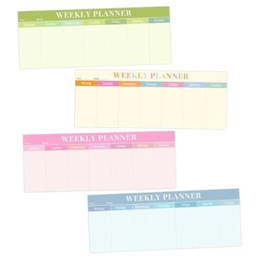 Imagem de Bloco de notas com 120 folhas de agenda semanal, bloco de notas com calendário semanal, 9 x 25 cm, colorido semanal para fazer na lista, agenda de mesa para estudantes