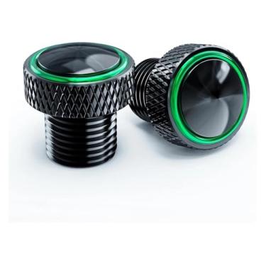 Imagem de BYYINGSUS Tampas de parafusos de plugue de furo para espelhos de motocicleta Tampa de furo de seta compatível com Z900 Z750 Z650 Z800 Z1000 SX Z400 (Mhp Green)