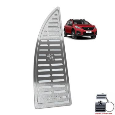 Imagem de Descanso De Pé Em Aço Inox Peugeot 2008 2020 2021 Prata