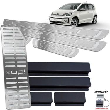 Imagem de Soleiras + Descanso de Pé Up 2014 A 2020 Prata Baixo Relevo