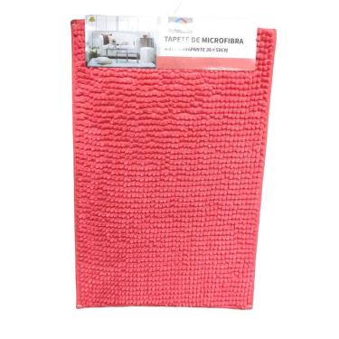 Imagem de Tapete de Banheiro Bolinha Microfibra Salmão 38x58 cm