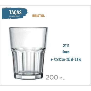 Imagem de 06 Copos Bristol 200Ml - Suco