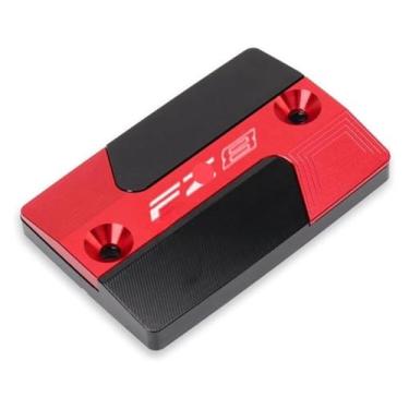 Imagem de Tampa do tanque de fluido do reservatório de freio dianteiro CNC para motocicletas compatível com Y&AMAHA FZ8 Fa&zer 2010-2014 FZ1 Fa&zer 2006-2015 (vermelho-FZ8)