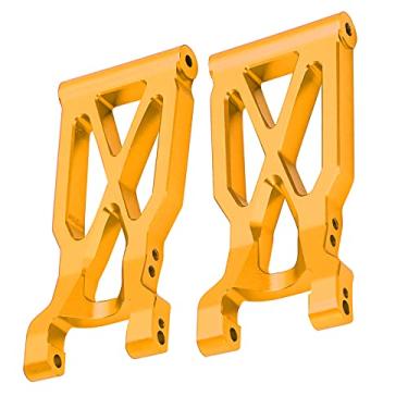 Imagem de Domary Alumínio de Alumínio RC Carro Traseiro do Braço de Suspensão de Peças de Atualização para WLToys 104001 1/10 Carro RC, Compatível Com WLToys 1/10 Carro de Controle Remoto (Dourado)