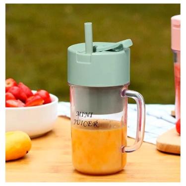 Imagem de Copo liquidificador portatil suco vitamina 340ml recarrega