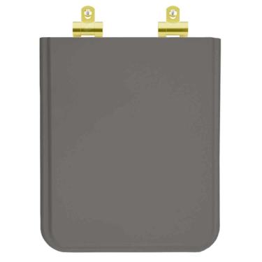 Imagem de Assento Sanitário Poliester Soft Close Square âmbar (cinza Escuro) Para Vaso Incepa Com Ferragem Dourada