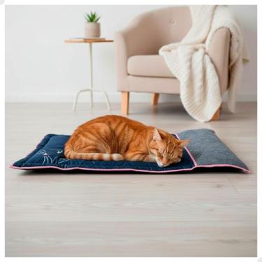 Imagem de Colchonete Tapete Pet para Gatos Bordado com Arranhador - ComfortPet D