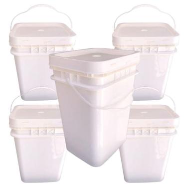 Imagem de Balde plast 20l retang p mudas 5 pçs