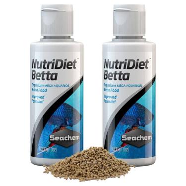 Imagem de Ração Para Peixe Betta Seachem Nutridiet Kit 2X30G