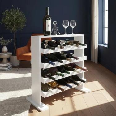Imagem de Adega Decorativa Piso Prateleira para Vinhos e Bebidas 20 garrafas - B