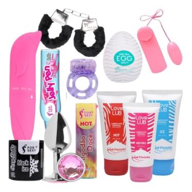 Imagem de Kit 12 Produtos Eróticos Casal Vibrador Plug Anal Sex Shop