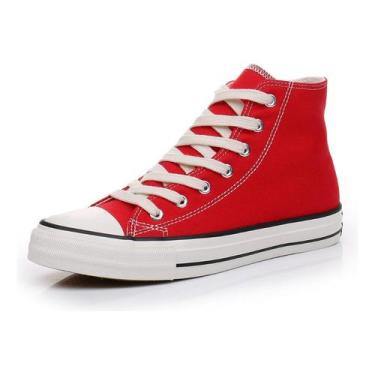 Imagem de Tênis Urban High Top Casual Canvas Branco -7253 - Lightbek Official St