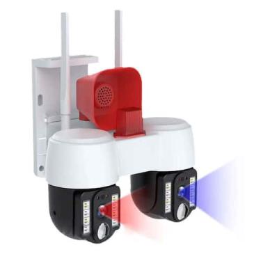 Imagem de Camera de Segurança Duas Lentes Dual Lente Wifi Grava Voz APP PTZ Mega