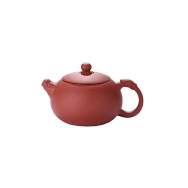 Imagem de CNBYDK Bule de chá doméstico feito à mão com lama de cinábrio, bule único, bule de chá, bule de chá, bule de chá Xishi, bule de chá para infusor