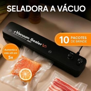 Imagem de Seladora Vácuo Bivolt Portátil Prática Para Alimentos - ROMI