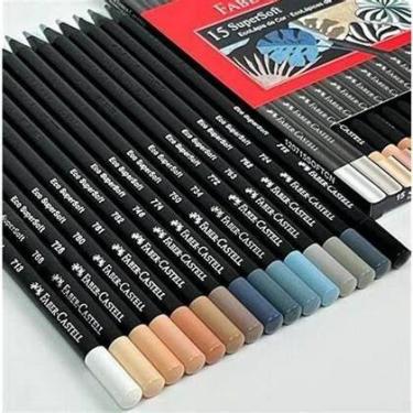 Imagem de Lápis de cor supersoft 15 cores neutras 120715 faber castell