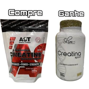 Imagem de Creatina monohydrate micronized AST 300g + Creatina Slim 300g