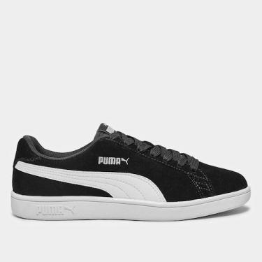 Imagem de Tênis Puma Smash V2 Masculino, Preto, Branco, 41