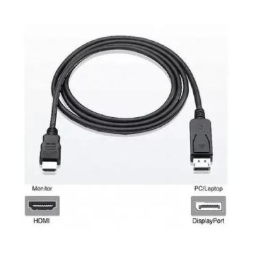 Imagem de Cabo Displayport Para Hdmi Blindado (DP Macho x HDMI Macho) 1,8 Mt