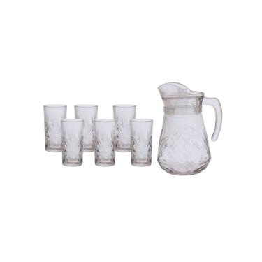 Imagem de Jarra com 6 Copos de Vidro Rozana - Hauskraft