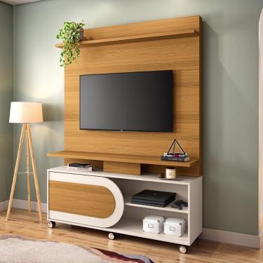 Imagem de Home Painel Theater Orbis Sala Tv Até 55 Polegadas Cinamomo/off White
