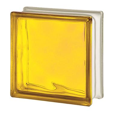 Imagem de Tijolo de Vidro 19 x 19 x 8 CM Amarelo Translúcido 06 Unidades Tradestar